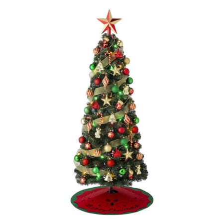 Francfranc - FrChristmas TreeStarter Set Color: Green / Pink Price:$480 (60cm) /$980 (150cm) ※包含 : 聖誕樹、燈泡、樹頂星星、精緻掛飾及樹裙毯子