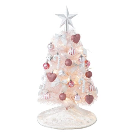 Francfranc - FrChristmas TreeStarter Set Color: Green / Pink Price:$480 (60cm) /$980 (150cm) ※包含 : 聖誕樹、燈泡、樹頂星星、精緻掛飾及樹裙毯子